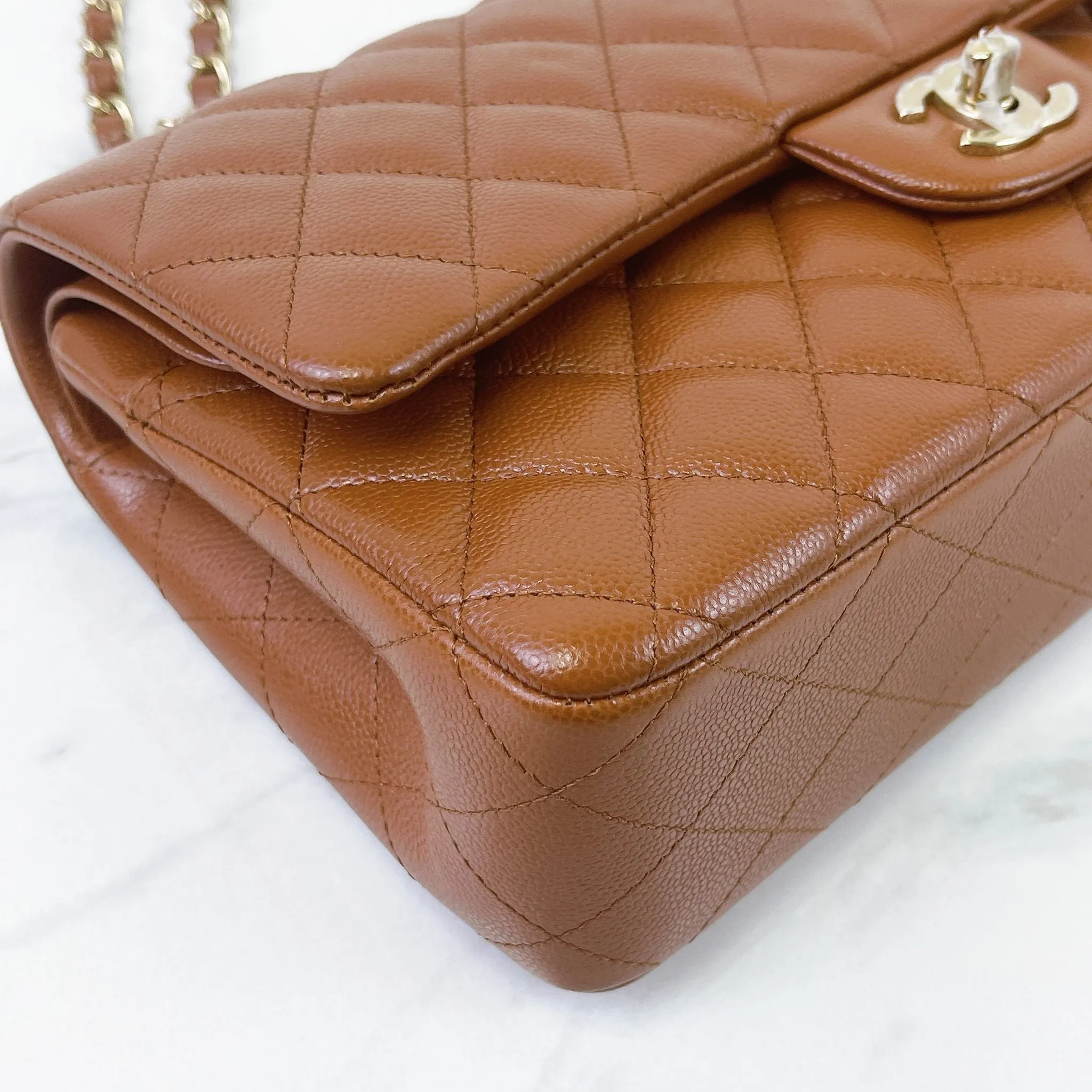 Chanel Timeless Classic Medium M/L 23A Caramel Caviar Leather