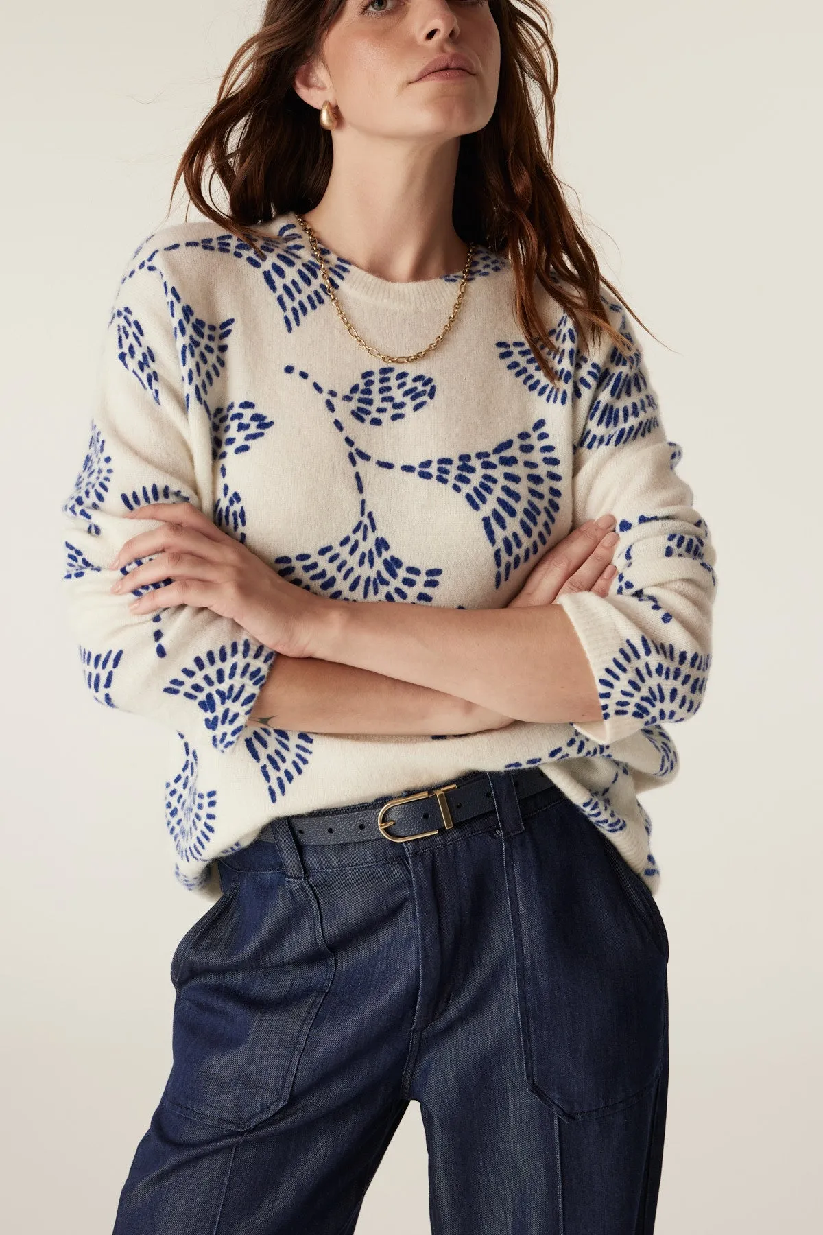 Hayes Mohair Jumper - Blue Print