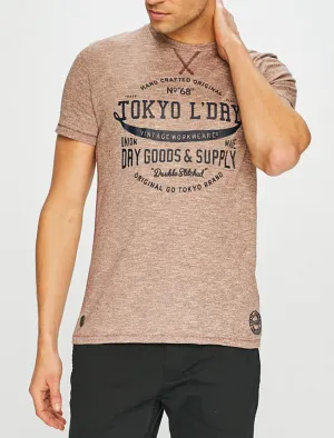 Woodcutter Grindle Cotton Jersey T-Shirt In Windsor Wine / Egg Shell - Tokyo Laundry